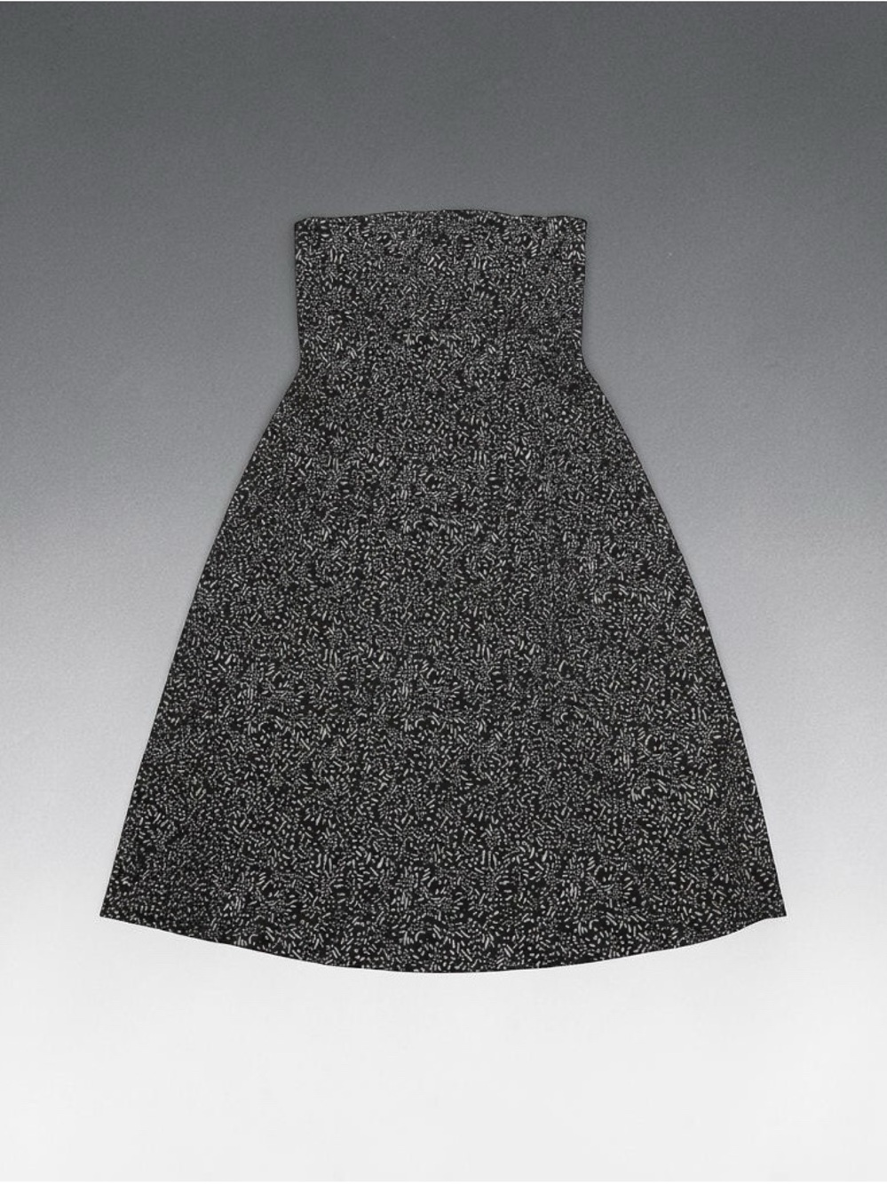 NWT Banana Republic Strapless Midi Dress XL Black White Abstract Speckled Print - Picture 3 of 4